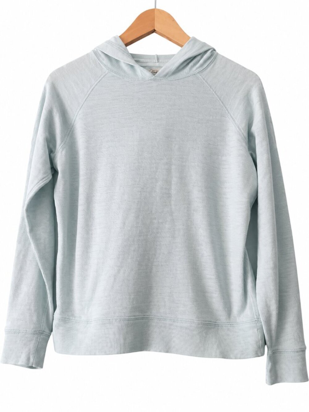 Faherty Light Blue Sunwashed 100% Organic Cotton Slub Hoodie Coastal XS